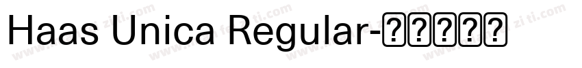 Haas Unica Regular字体转换